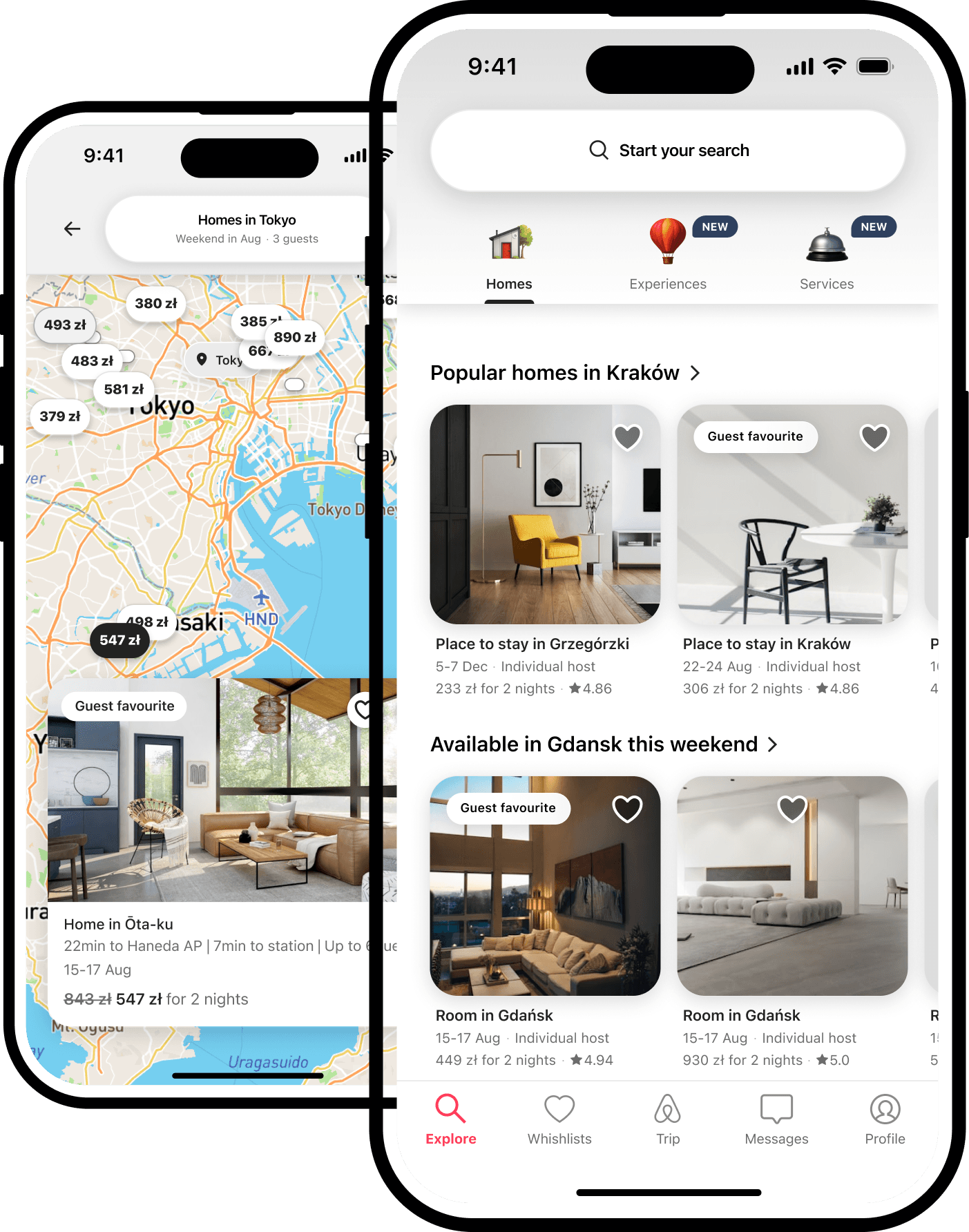 UI Clone Preview - Airbnb App Screens