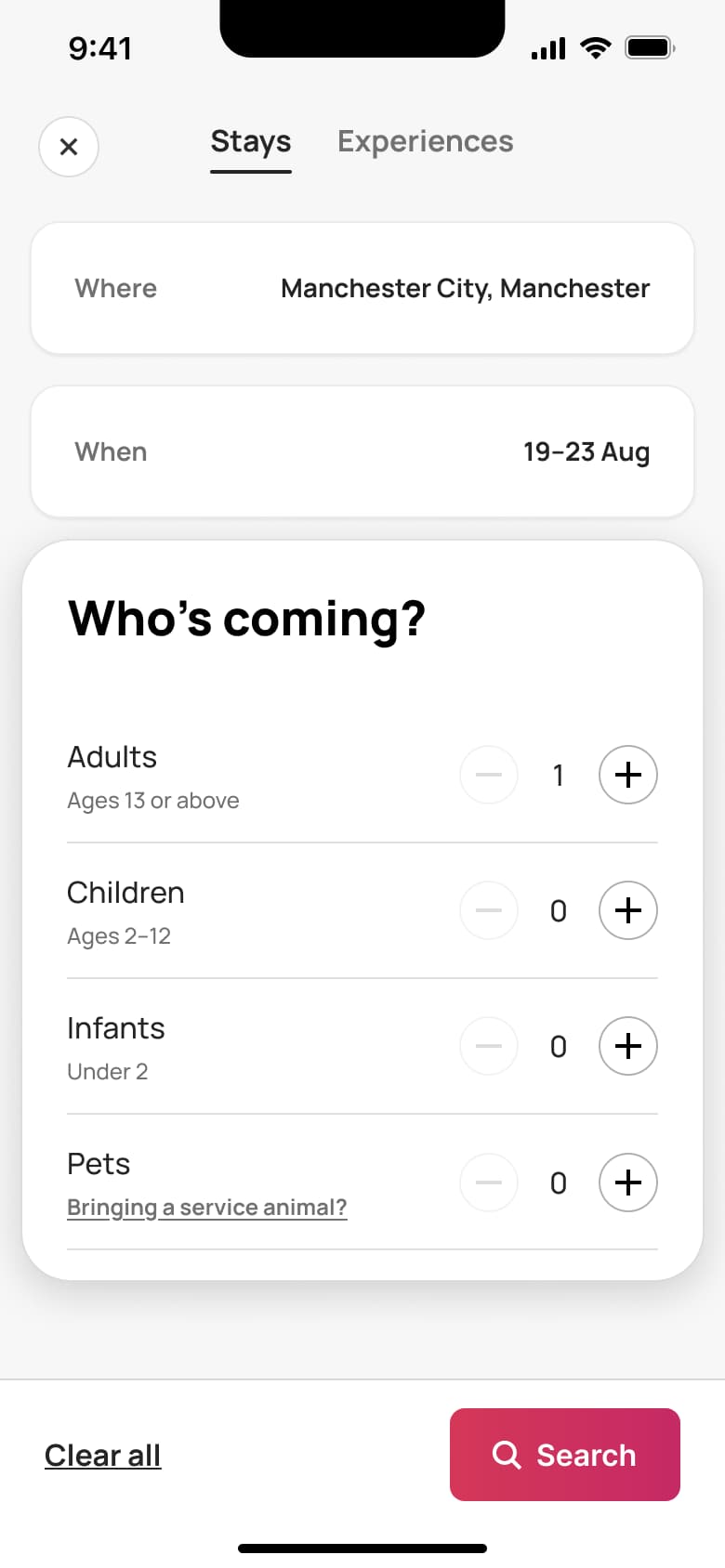 Who's coming with one adult.