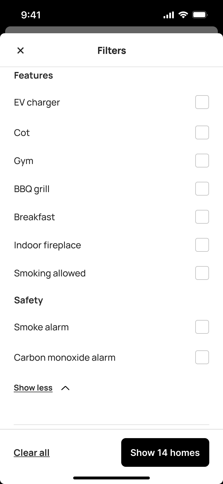 Filters: features and safety checklists with show less.
