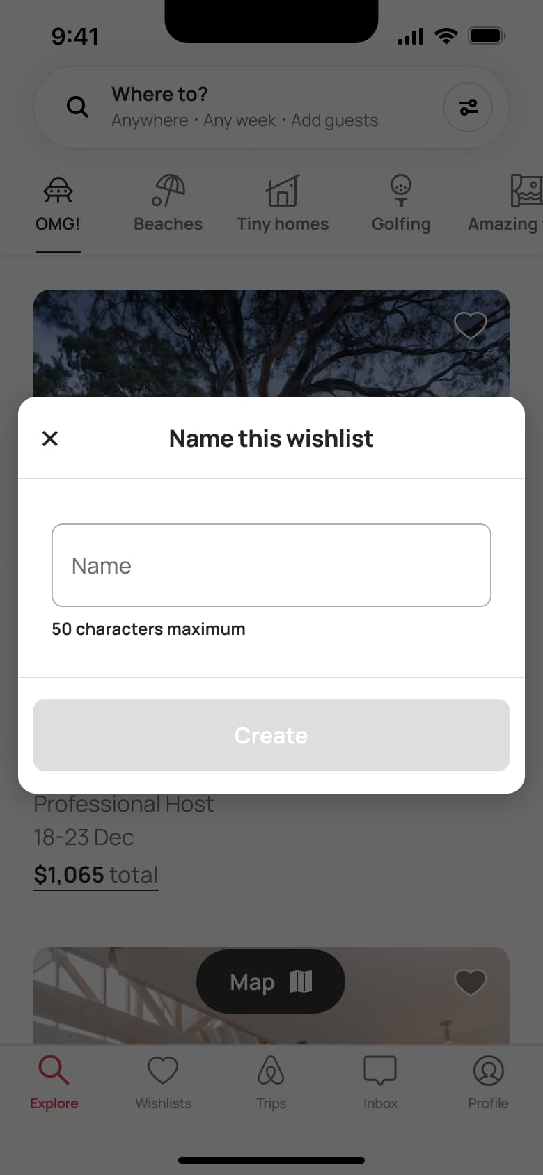 Name this wishlist dialog empty.