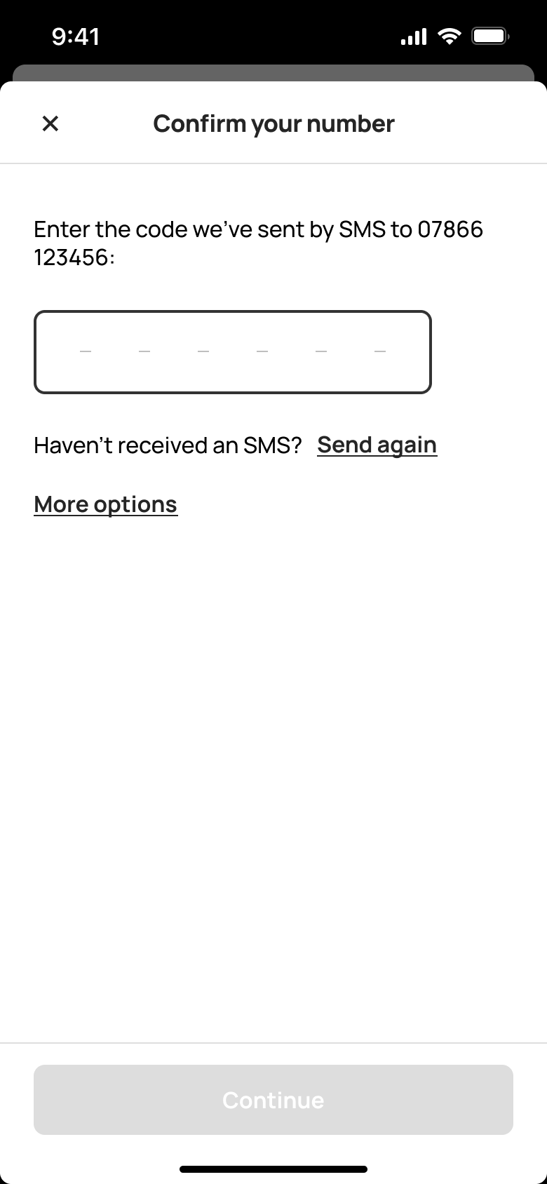 Confirm your number without keyboard.
