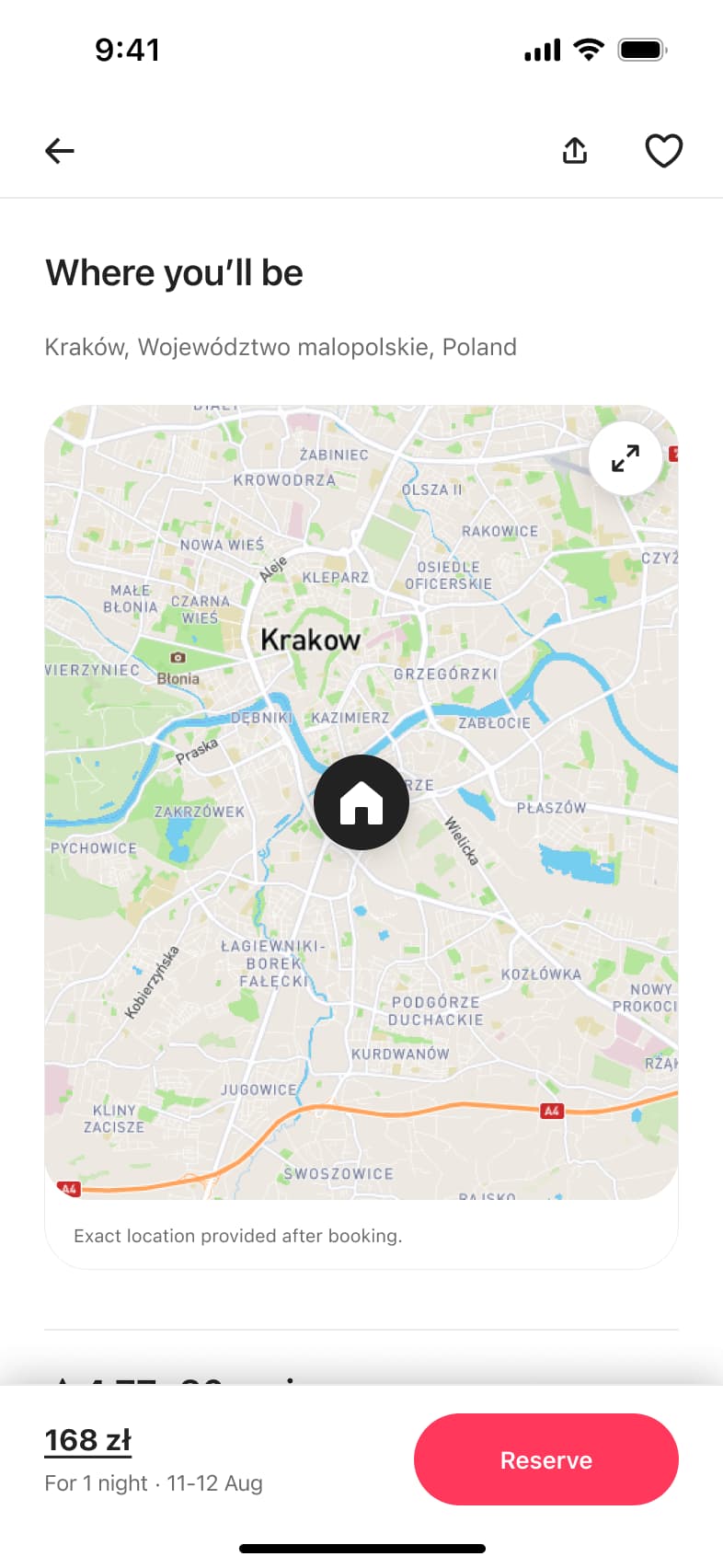 Where you'll be section with large location map.