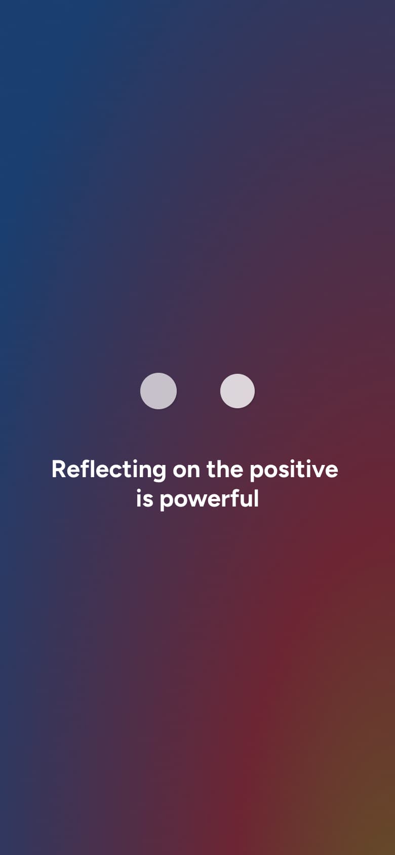 Reflecting on the positive is powerful transition.