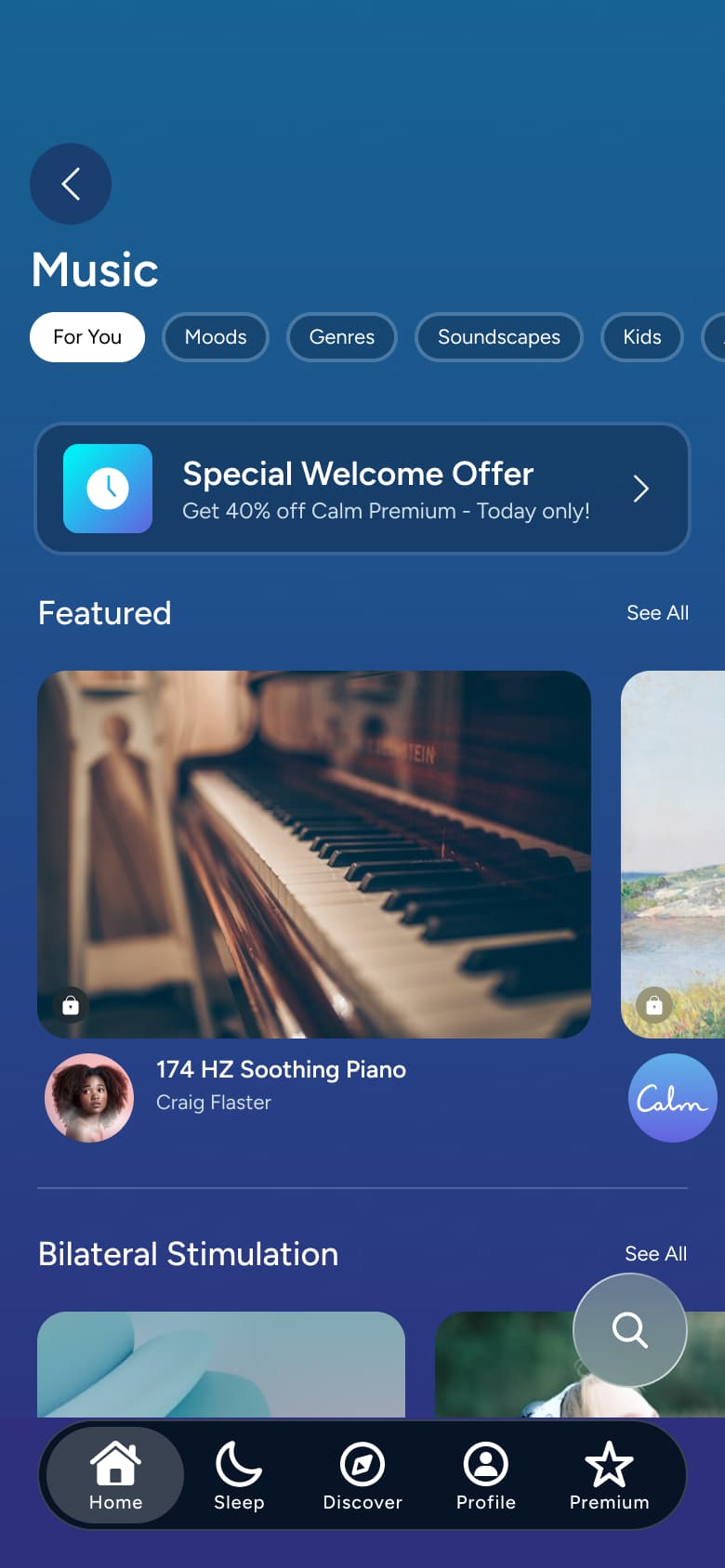 Calm flow, step 1: Music 1