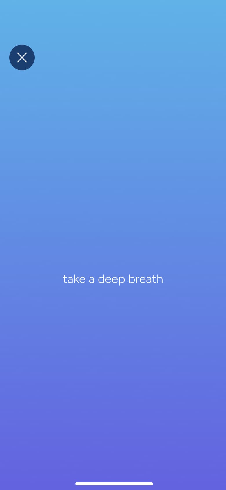 Take a deep breath intro on a gradient background.