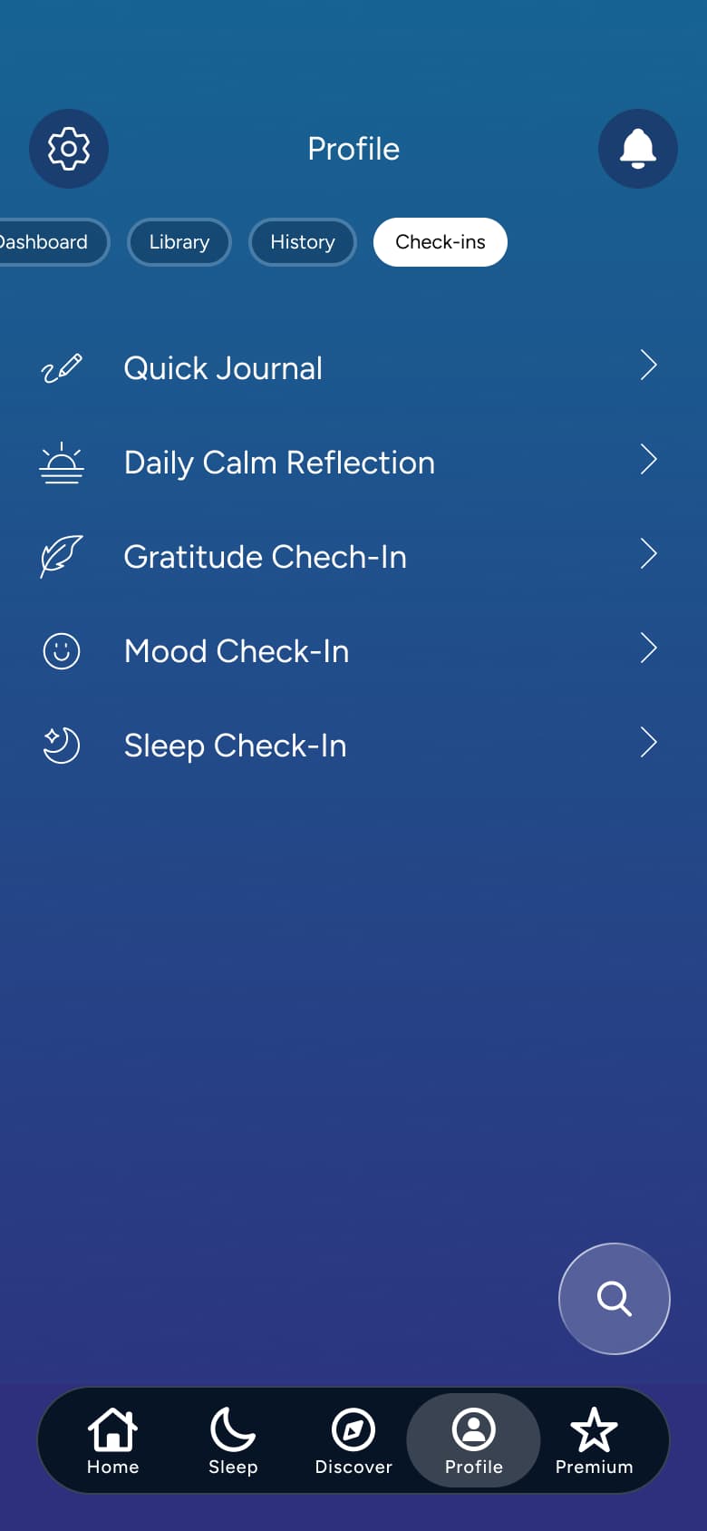 Calm flow, step 1: Profile 10