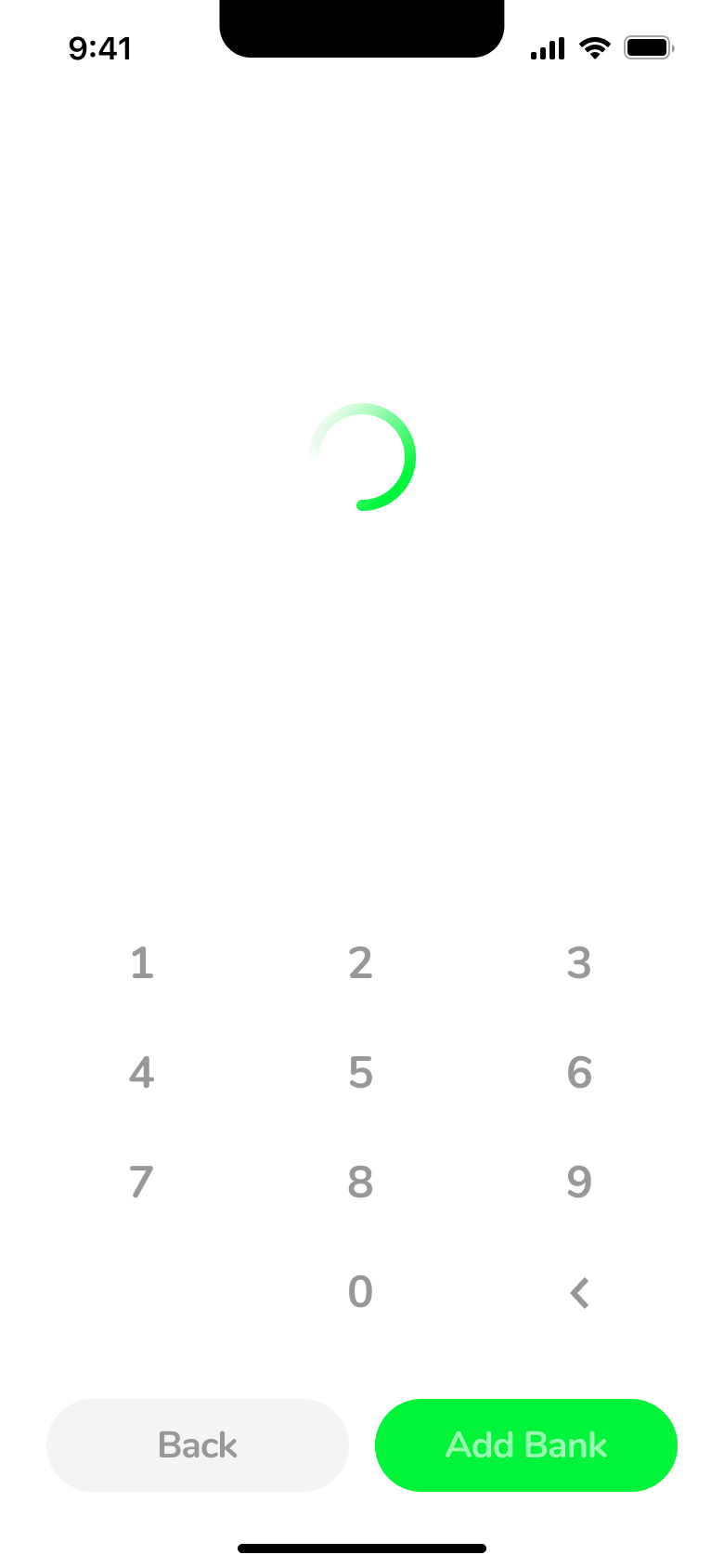 Adding bank account spinner.