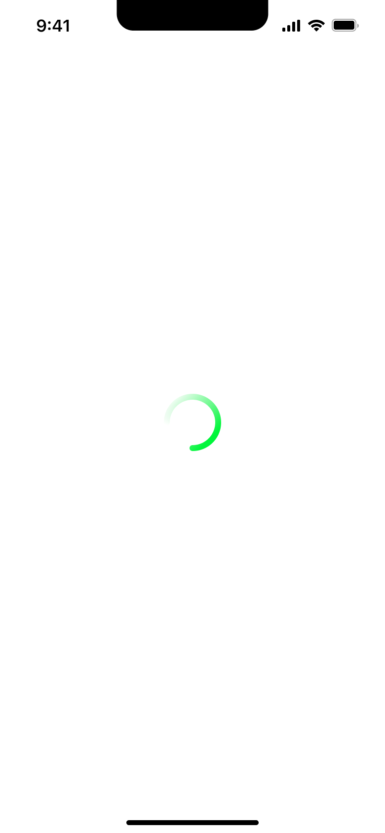Sending request spinner.