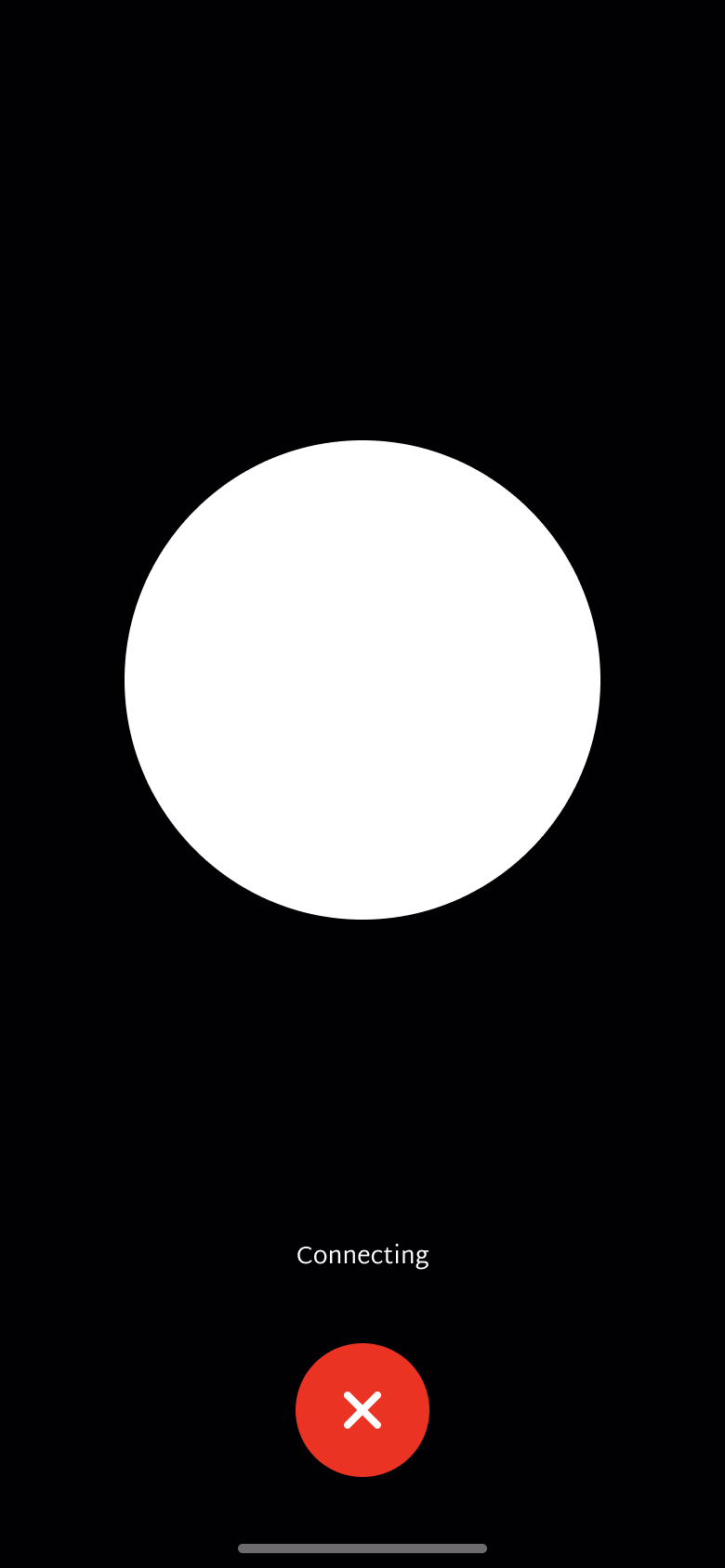 Voice mode listening with large circle.