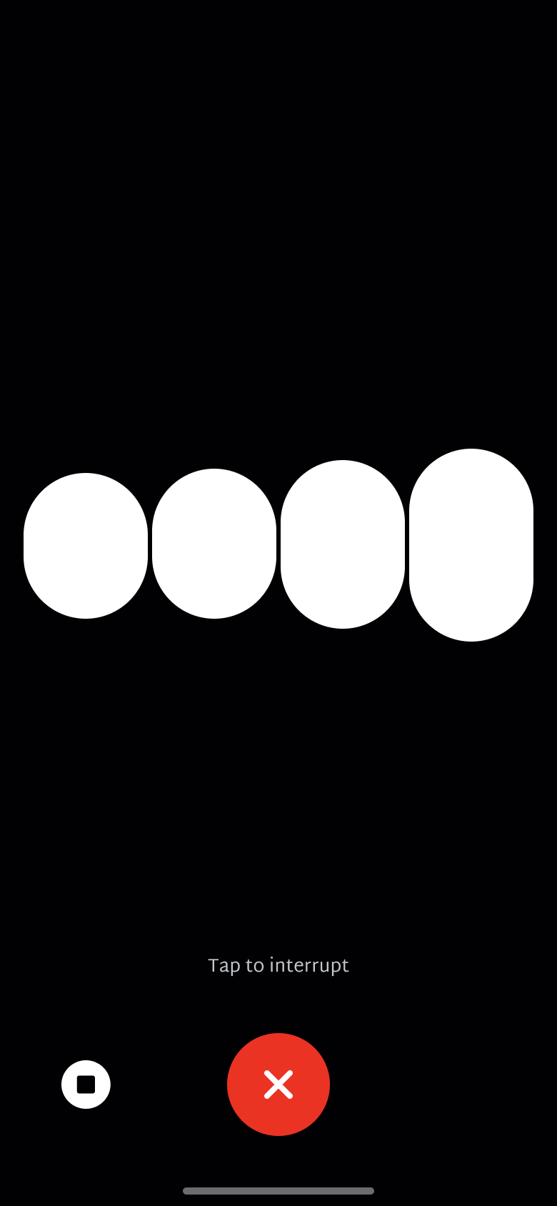 Voice mode listening dots.
