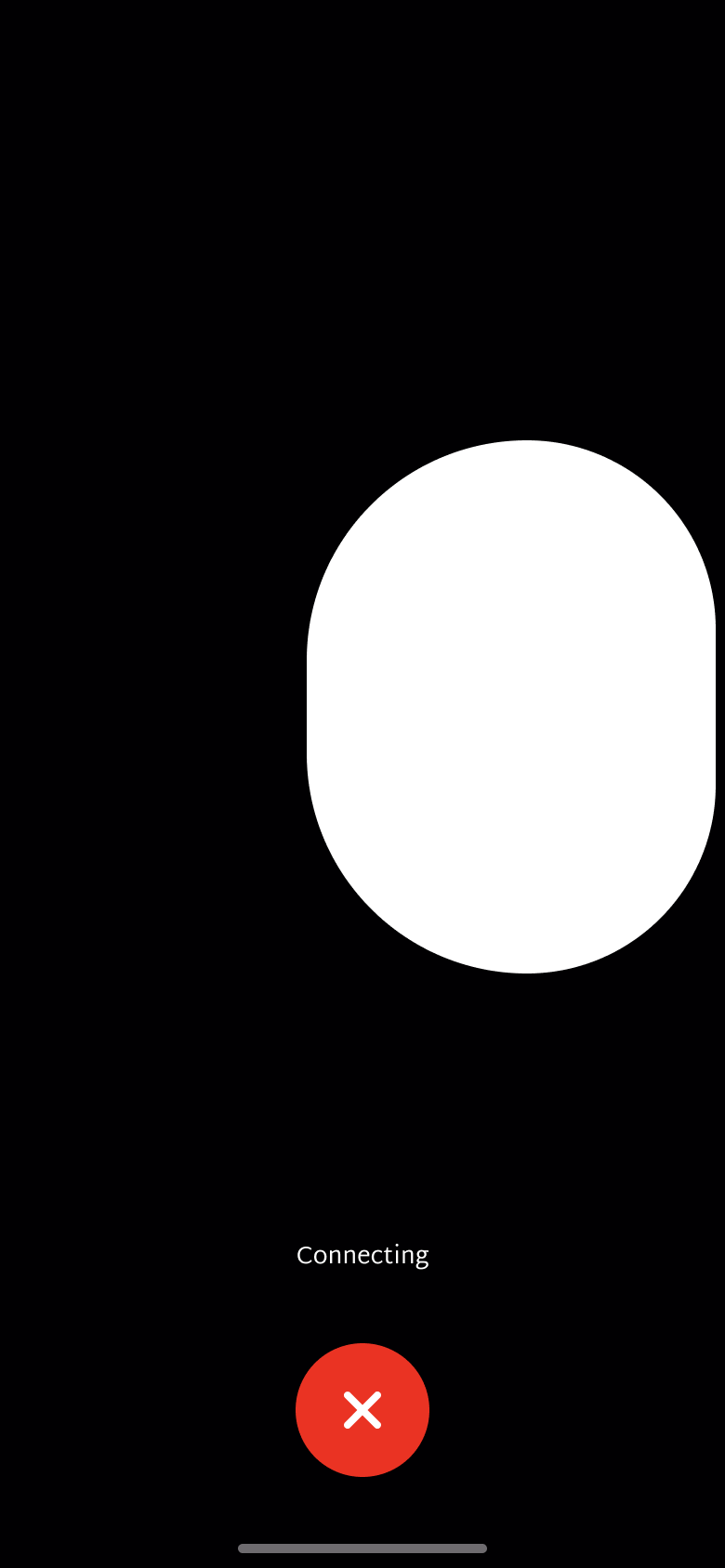 Voice conversation connecting with animated blob.