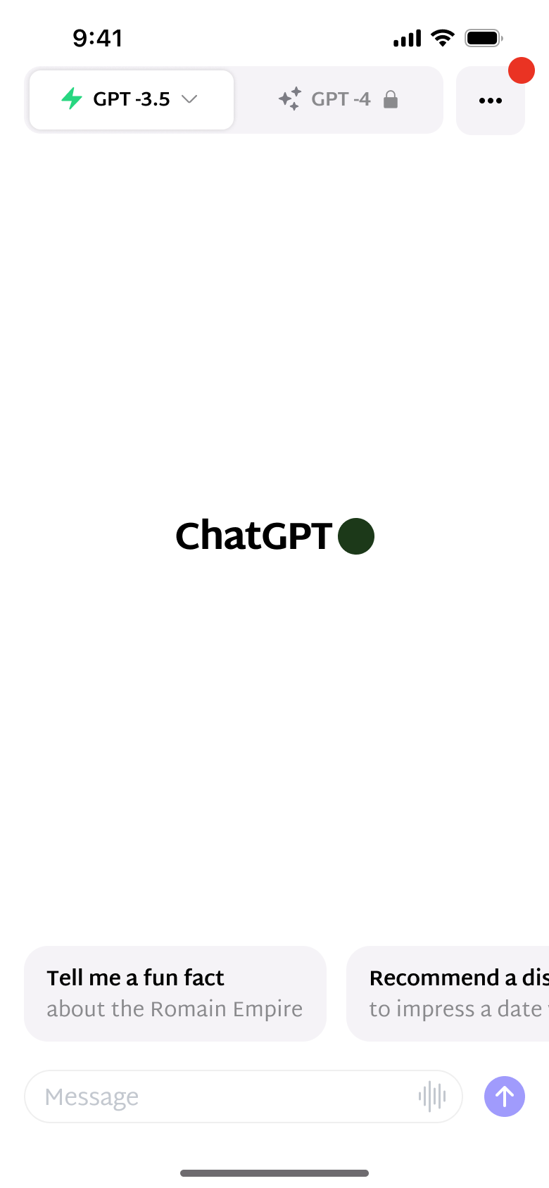 ChatGPT flow, step 1: gpt41
