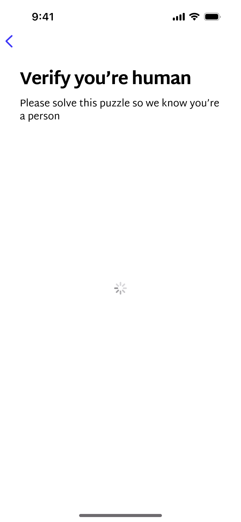 Verify you're human: puzzle loading.