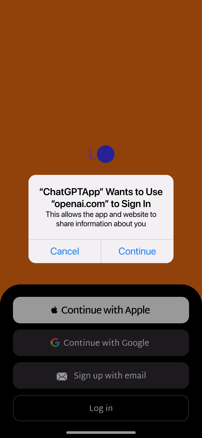 Wants to use domain to sign in system alert.