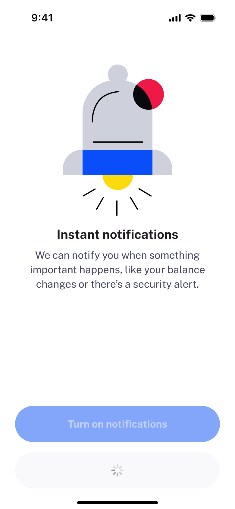 Turn on notifications in progress.