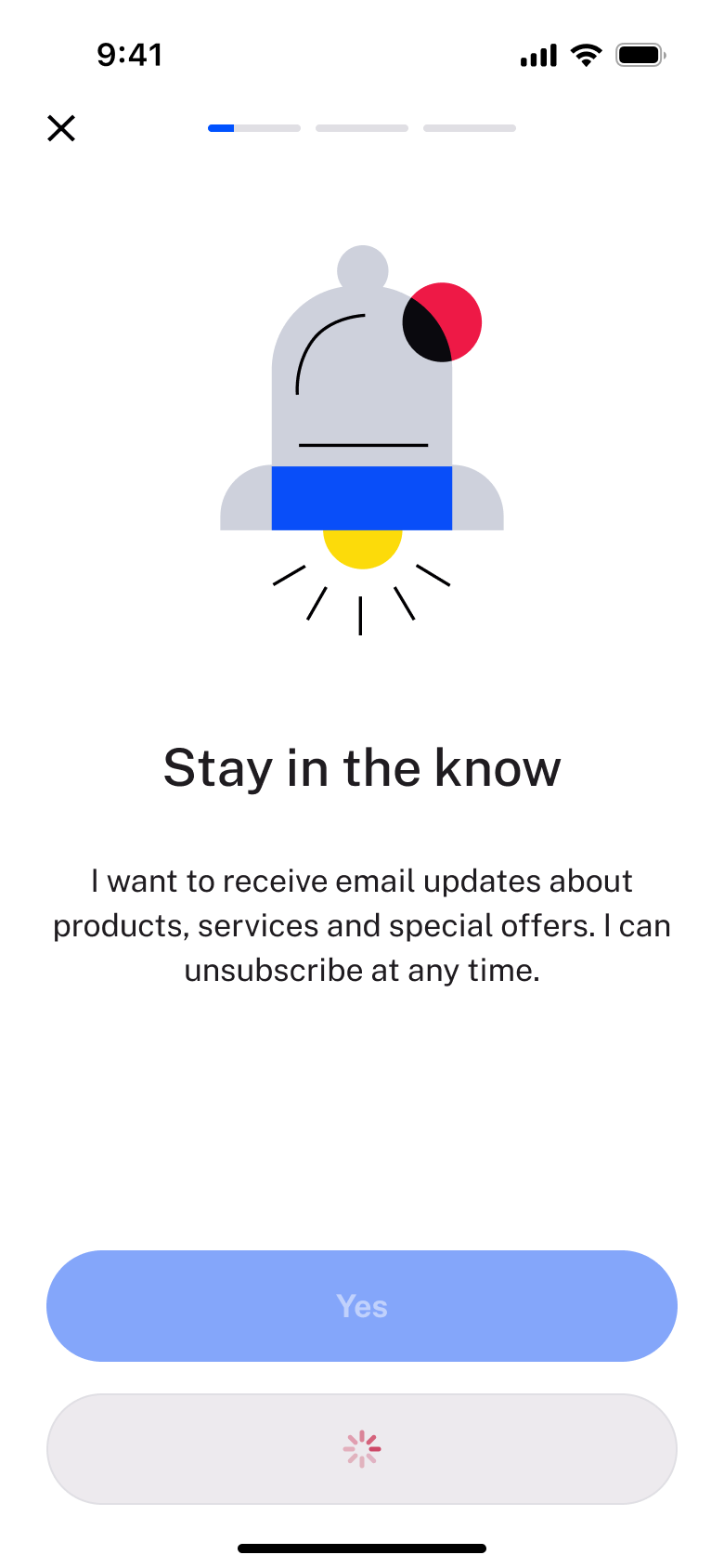 Marketing email answer submitting.