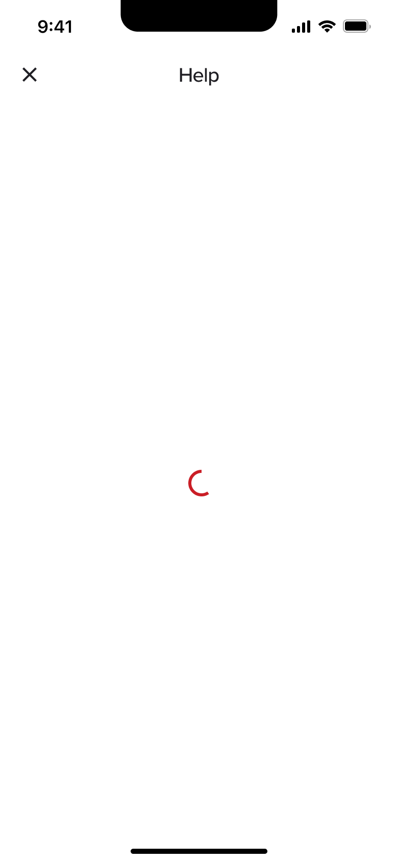 Help page loading.