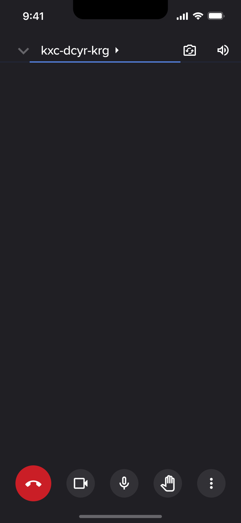 In-call: you're the only one here with joining info and share invite.
