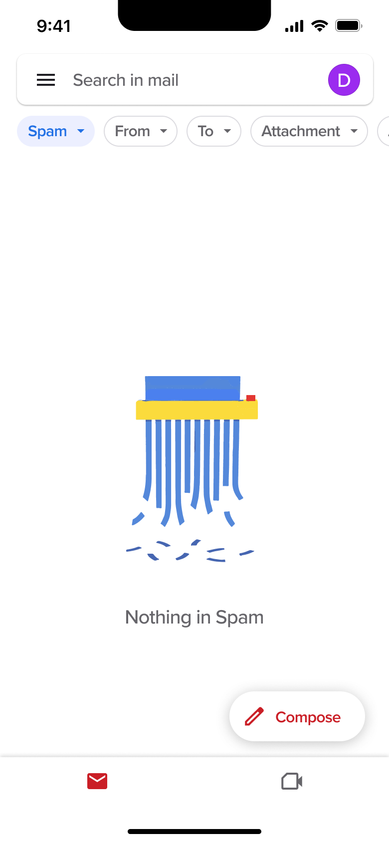Nothing in Spam.