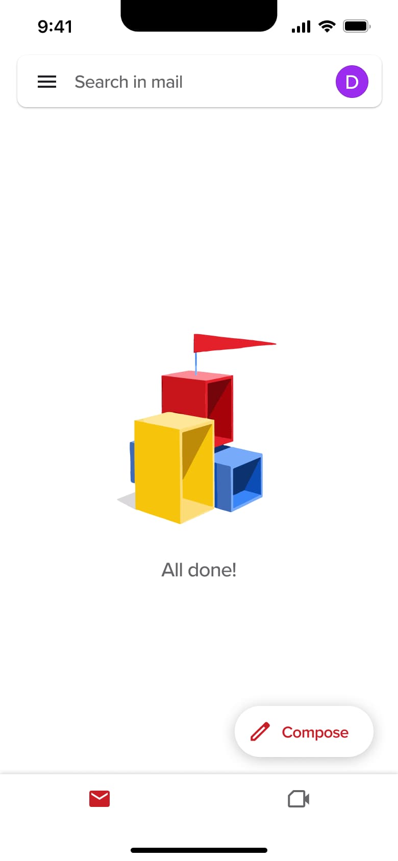 All done: primary inbox empty.
