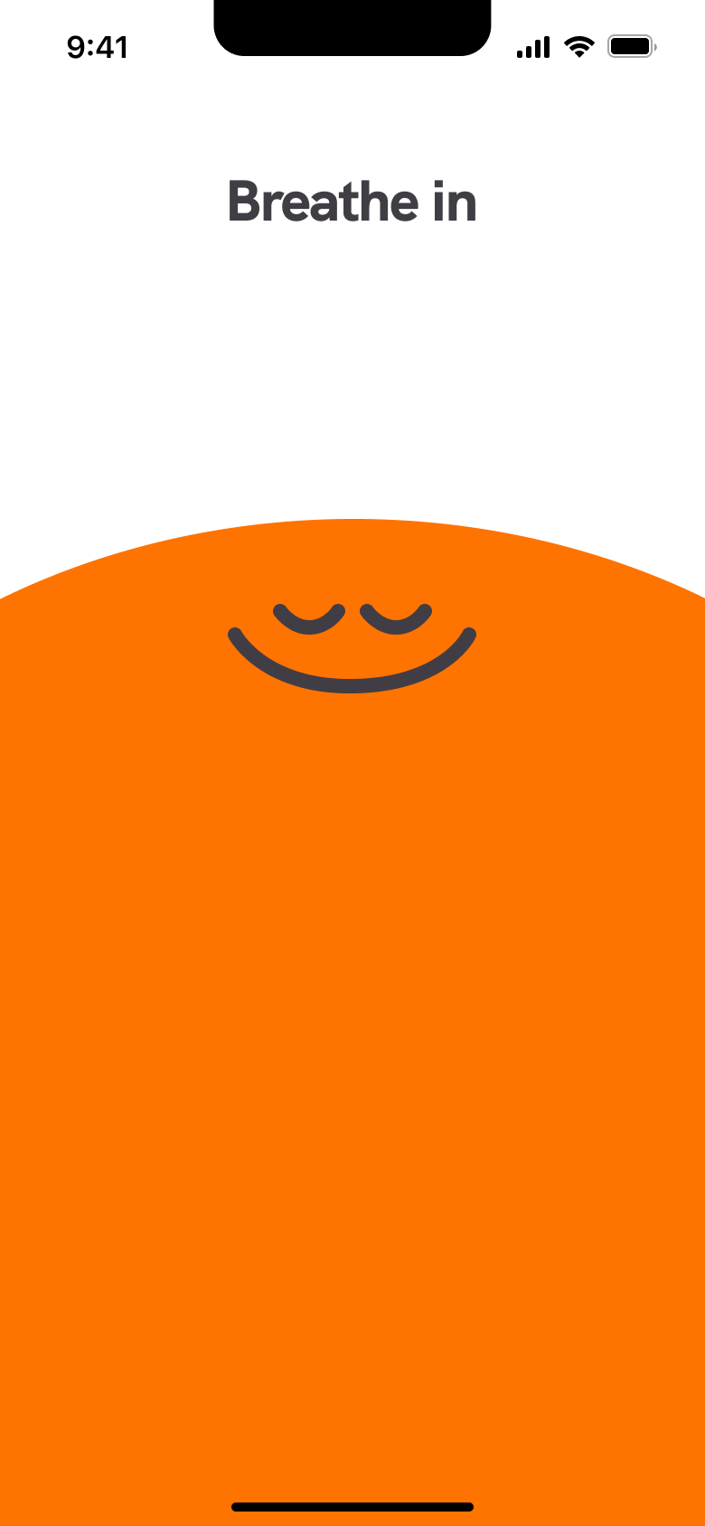 Breathe in animation continued.