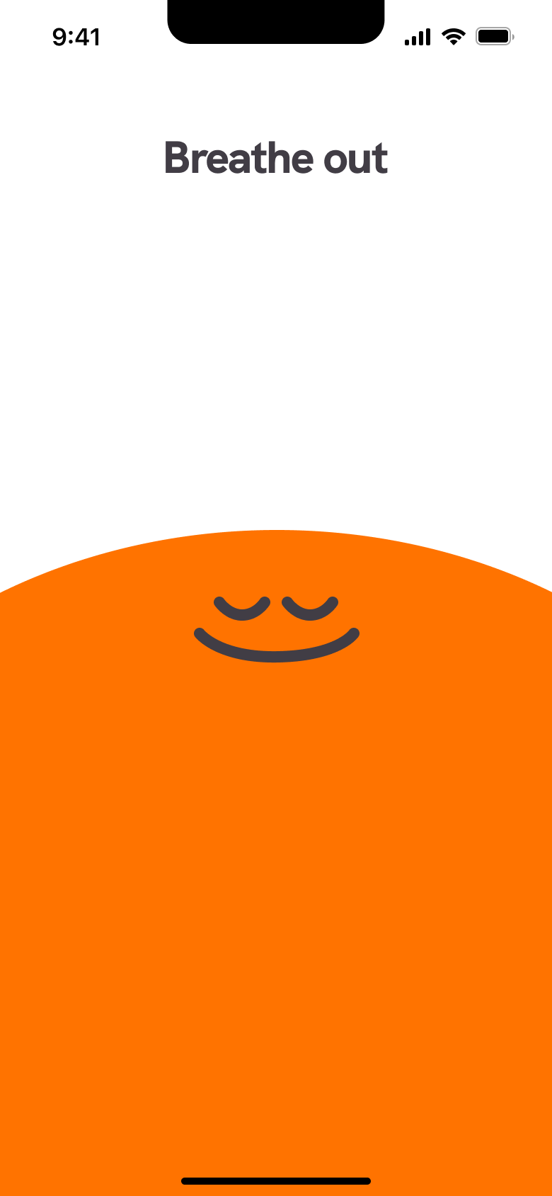 Breathe out animation.