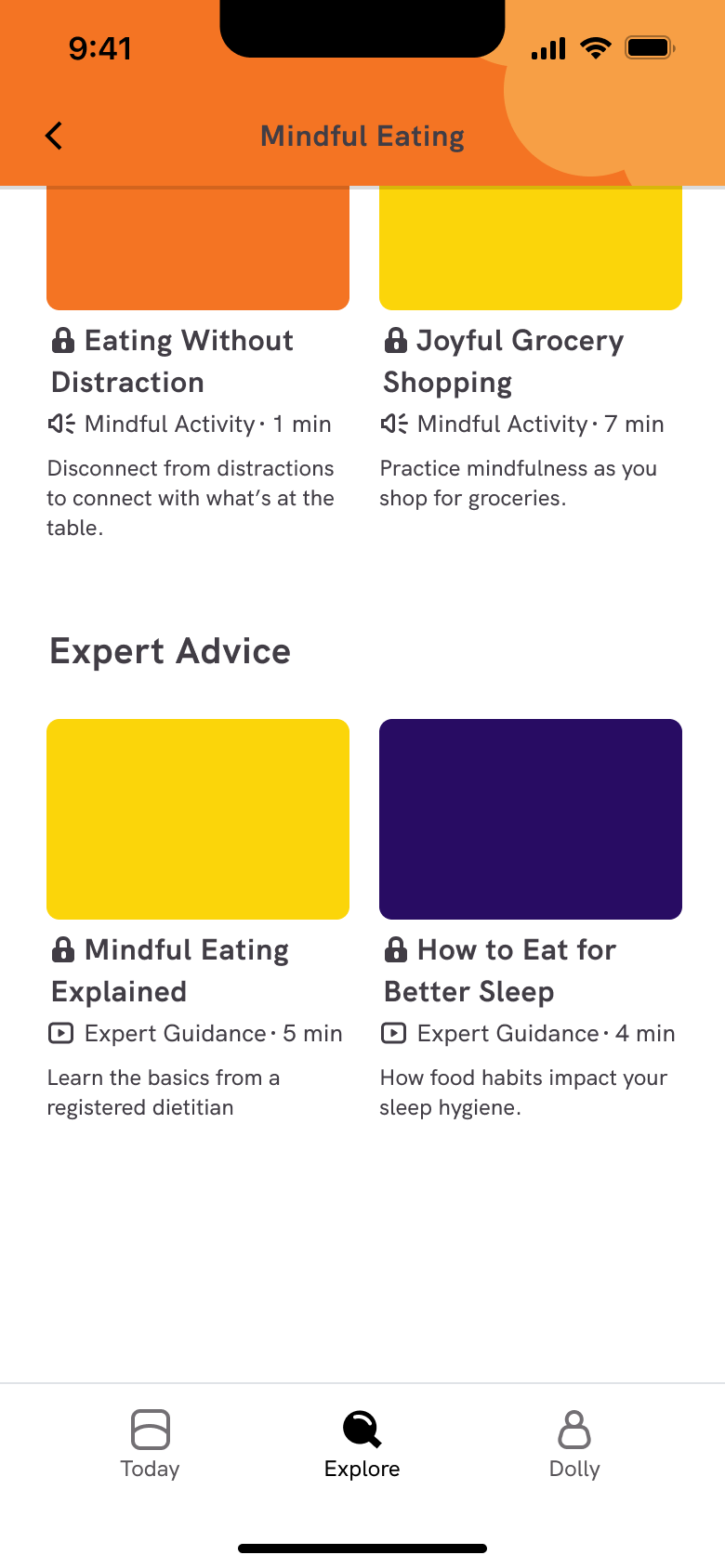 Collection: expert advice grid.