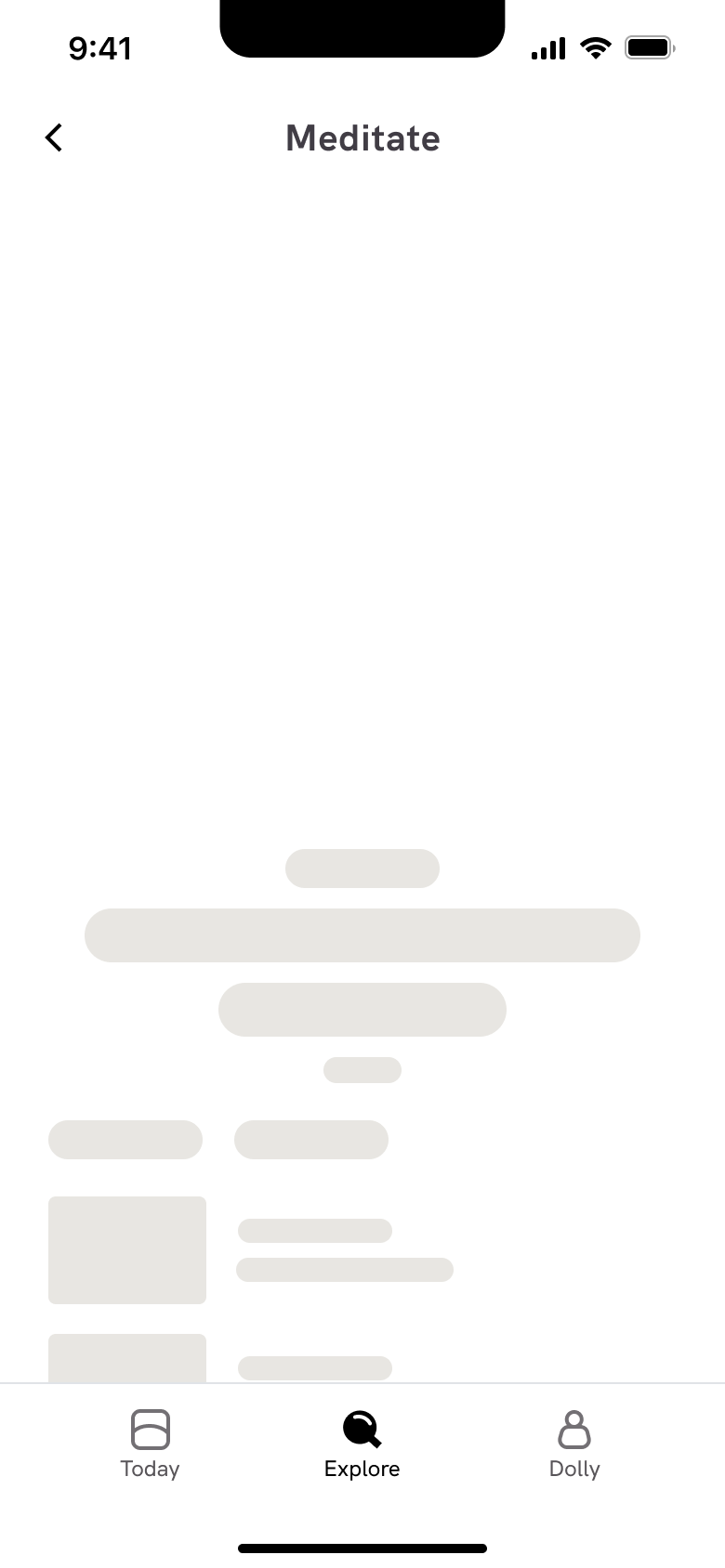 Meditate page loading.