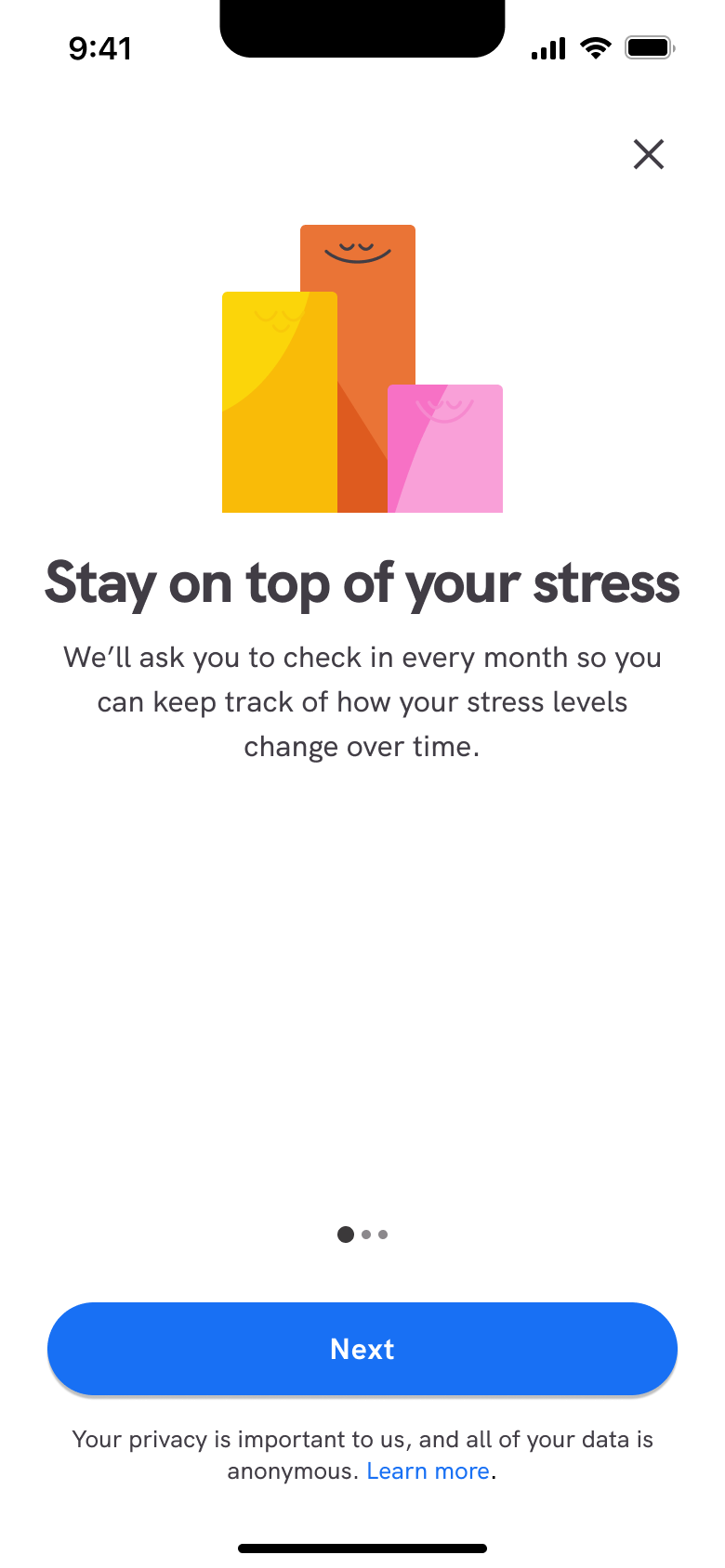 Stay on top of your stress: monthly check-in intro.