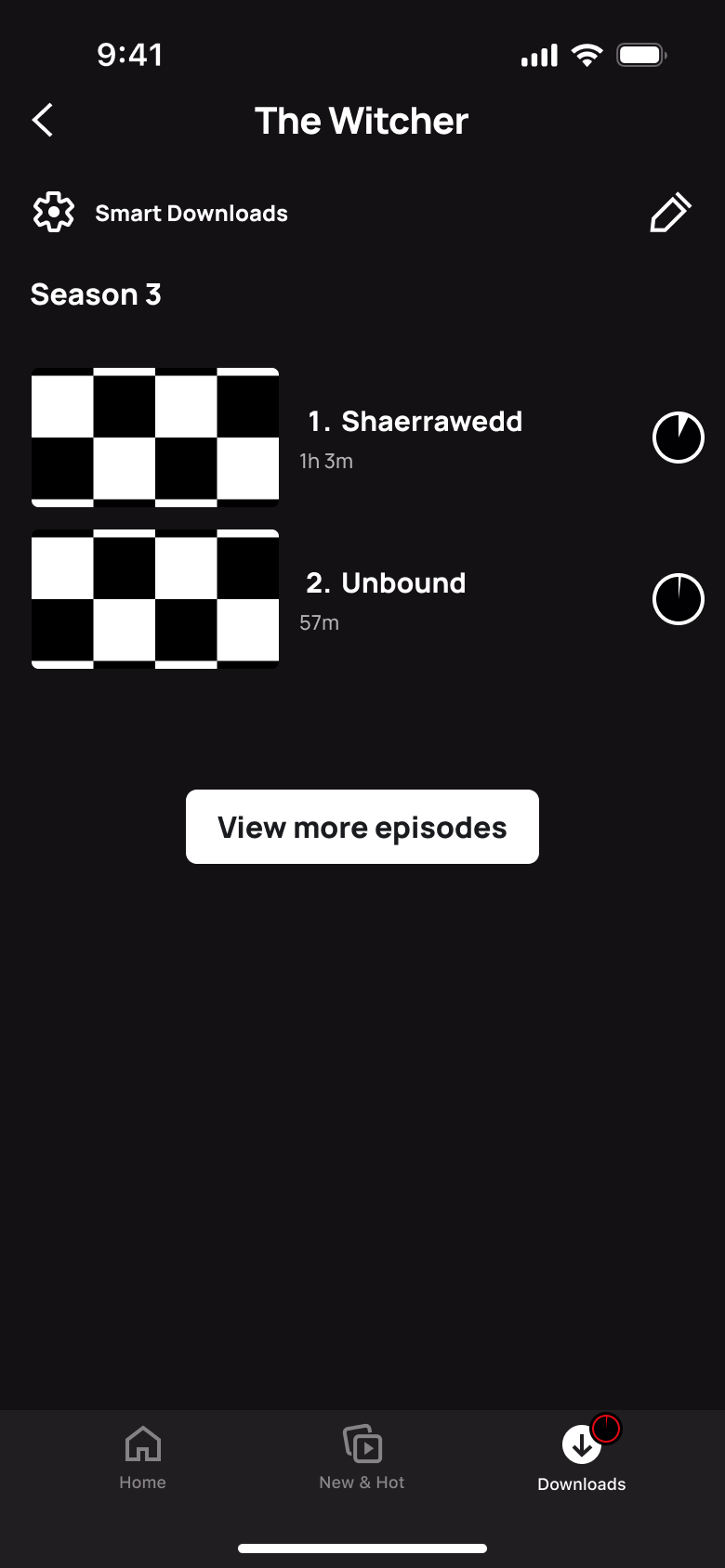 The Witcher season 3 episodes downloading with View more episodes.