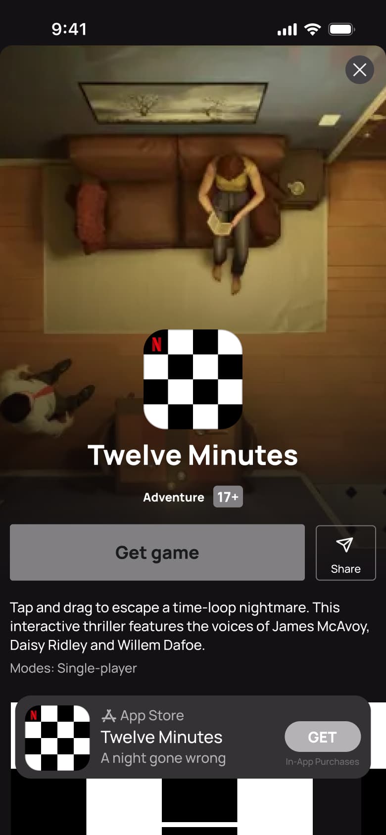 Twelve Minutes with the App Store GET banner.