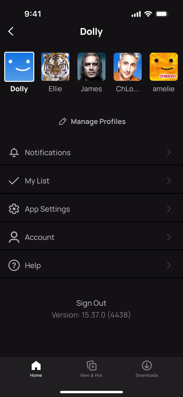 Netflix flow, step 1: profile 4