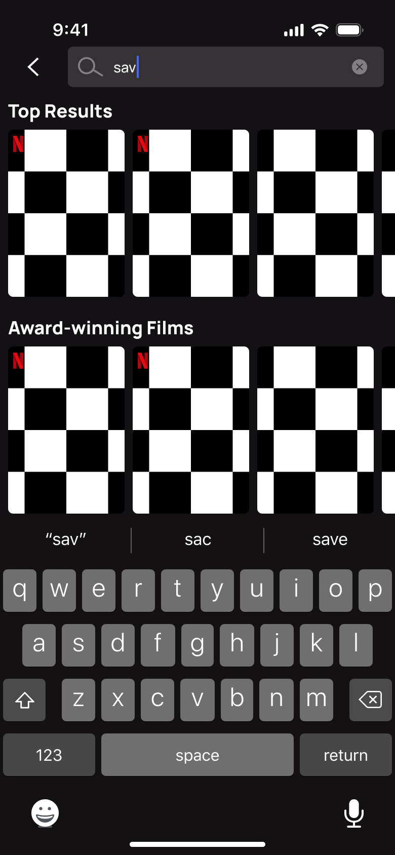 Top results and award-winning films for sav.