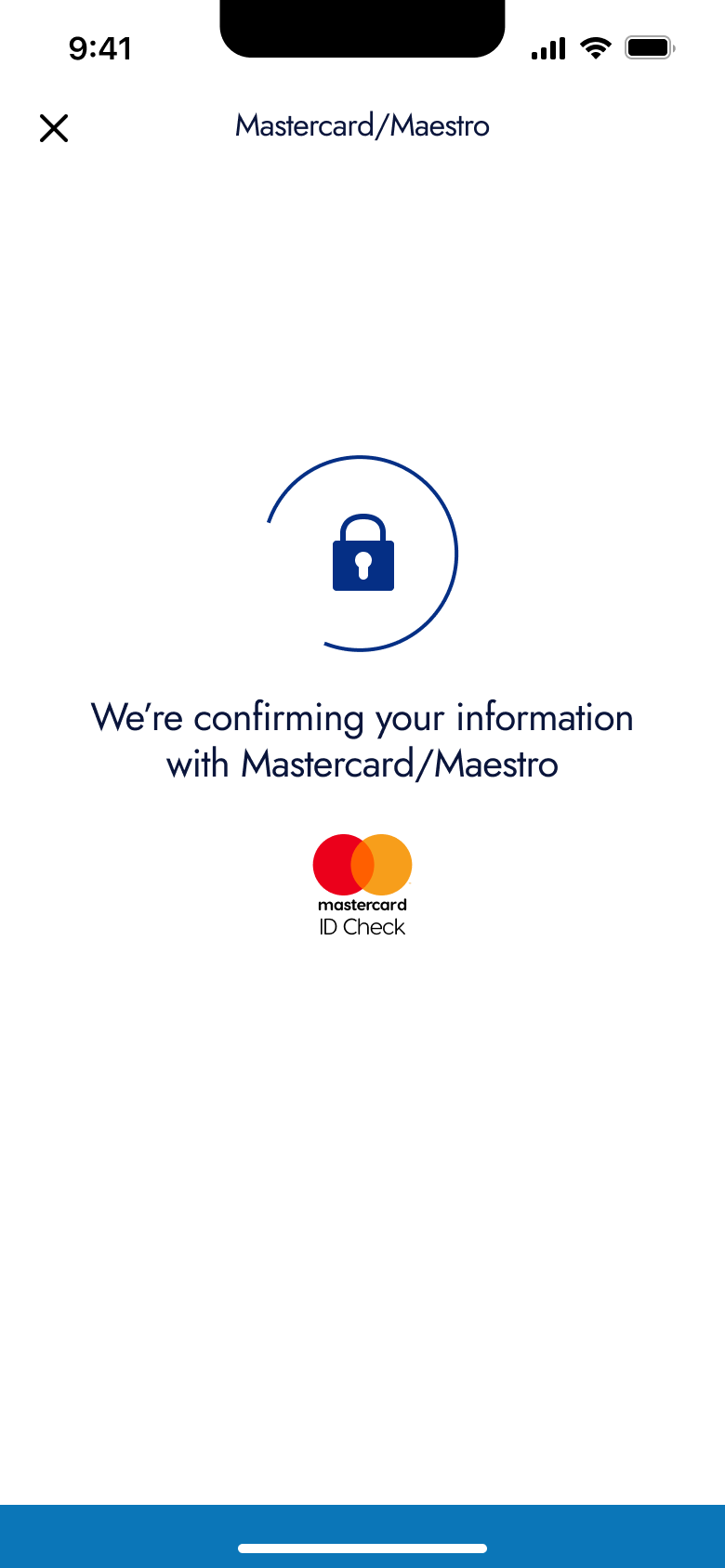 We're confirming your information with the card network.