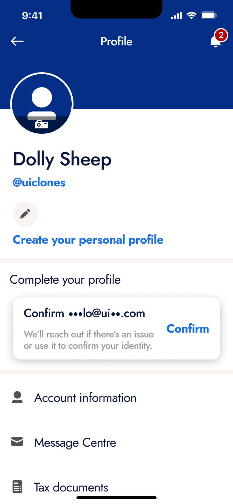 PayPal flow, step 1: create profile 6