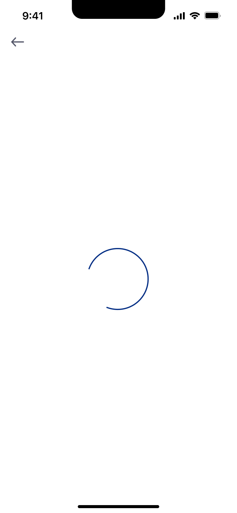 Loading spinner with back.