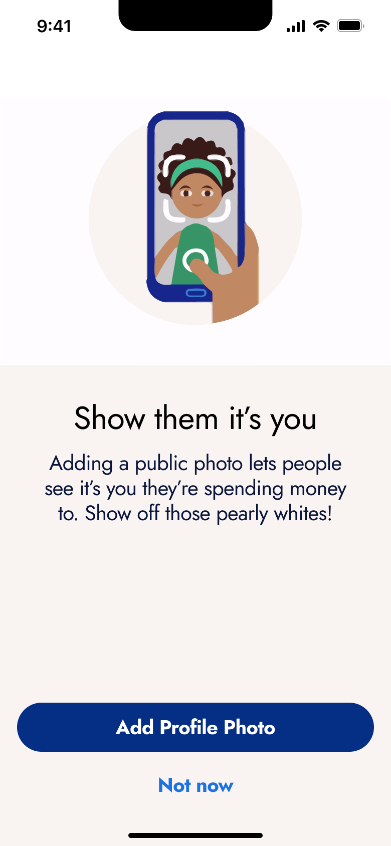 Show them it's you: add a profile photo or not now.