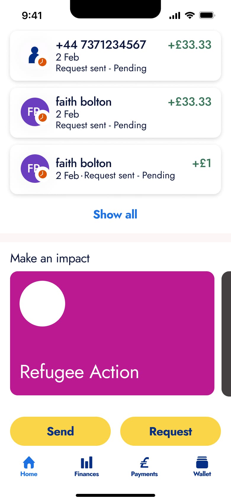 Home with pending request rows and make an impact.