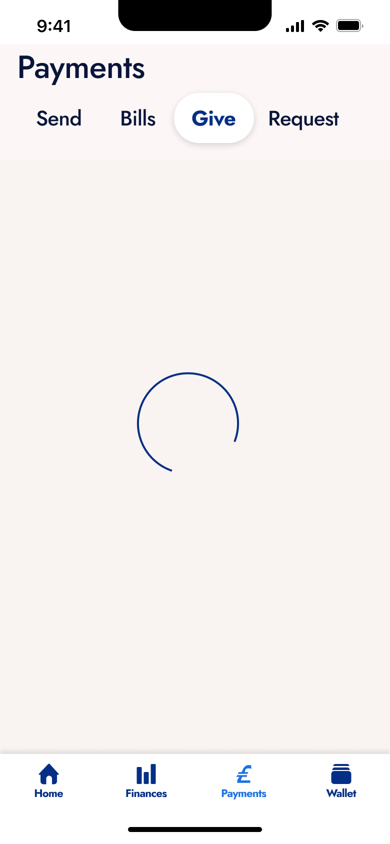 Give tab loading.