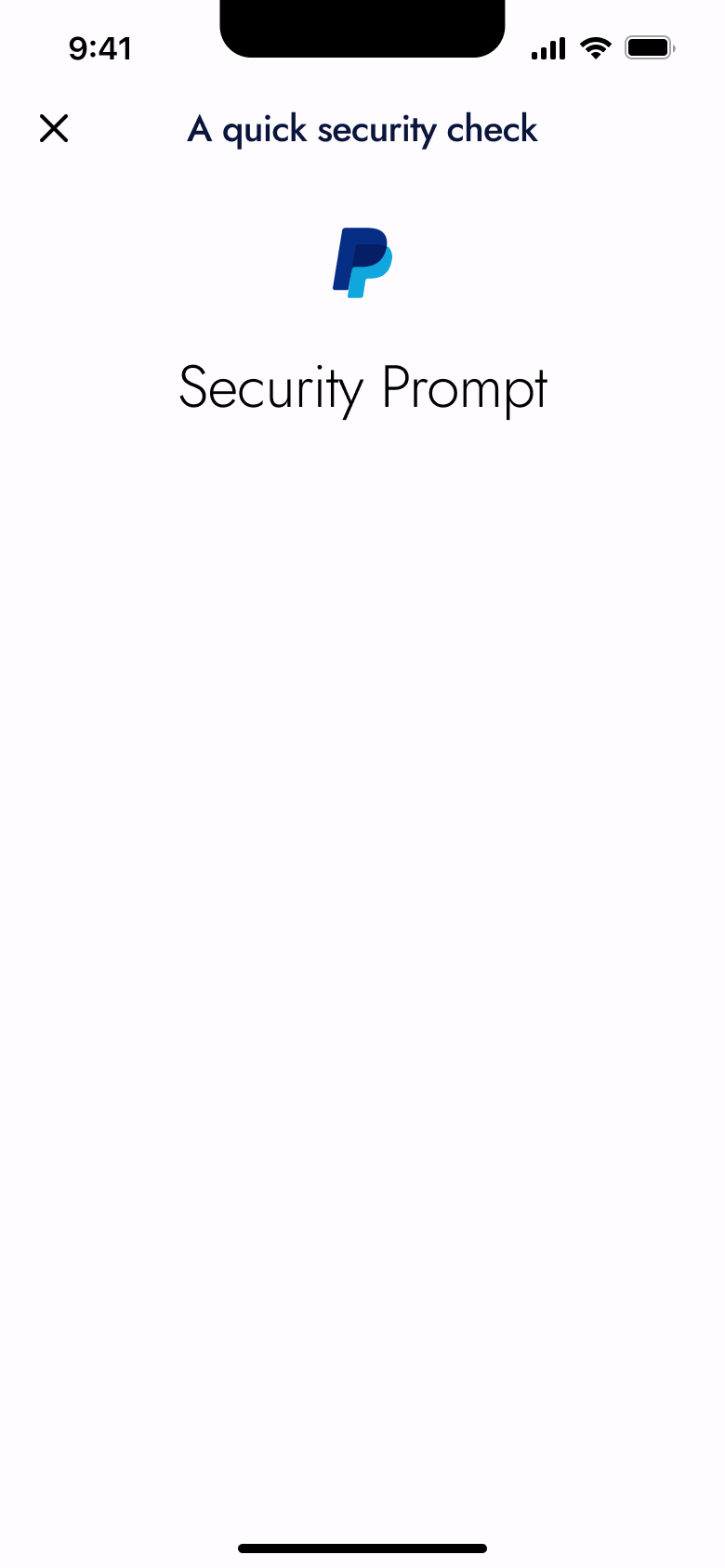 Security prompt loading.