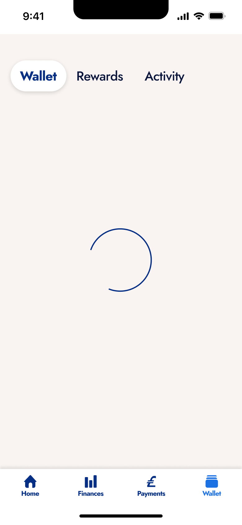 PayPal flow, step 1: wallet 1