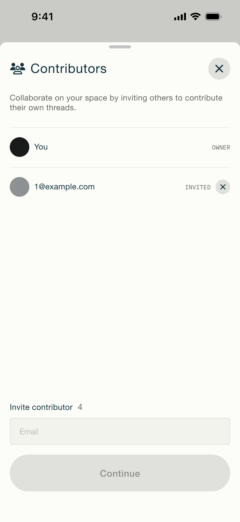 Contributors with one invited.