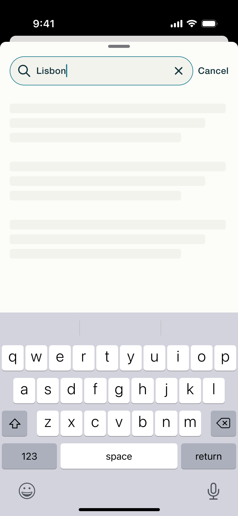 Thread search results loading.
