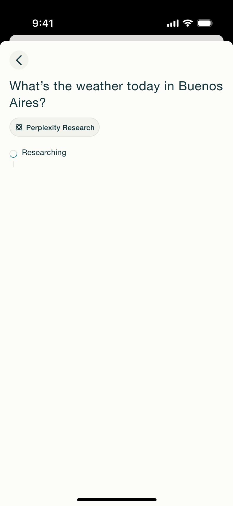 Perplexity flow, step 1: research result 1