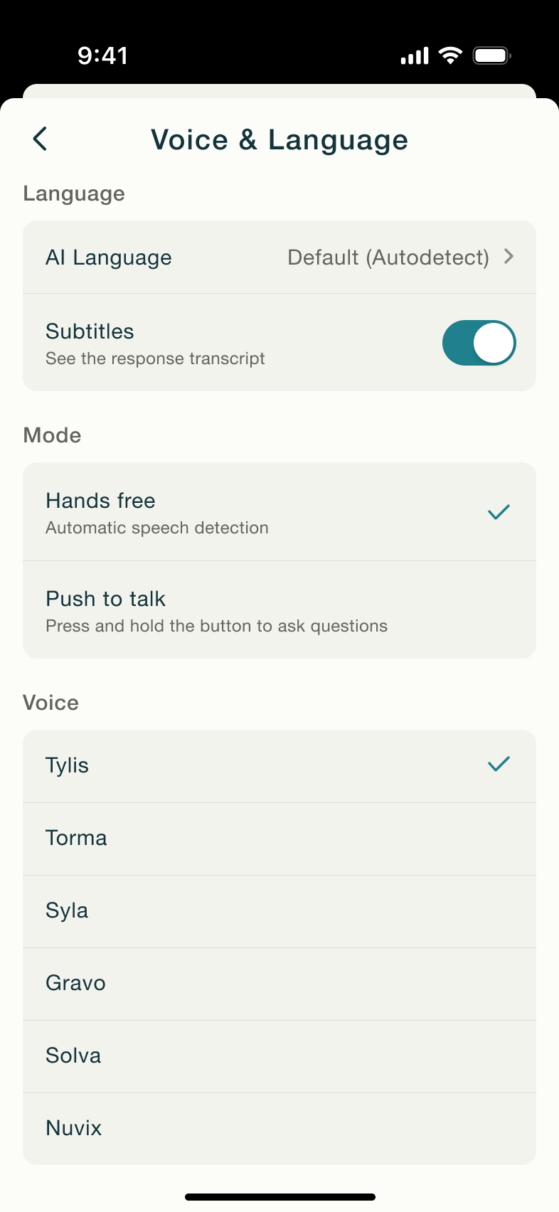 Perplexity flow, step 1: voice language 1