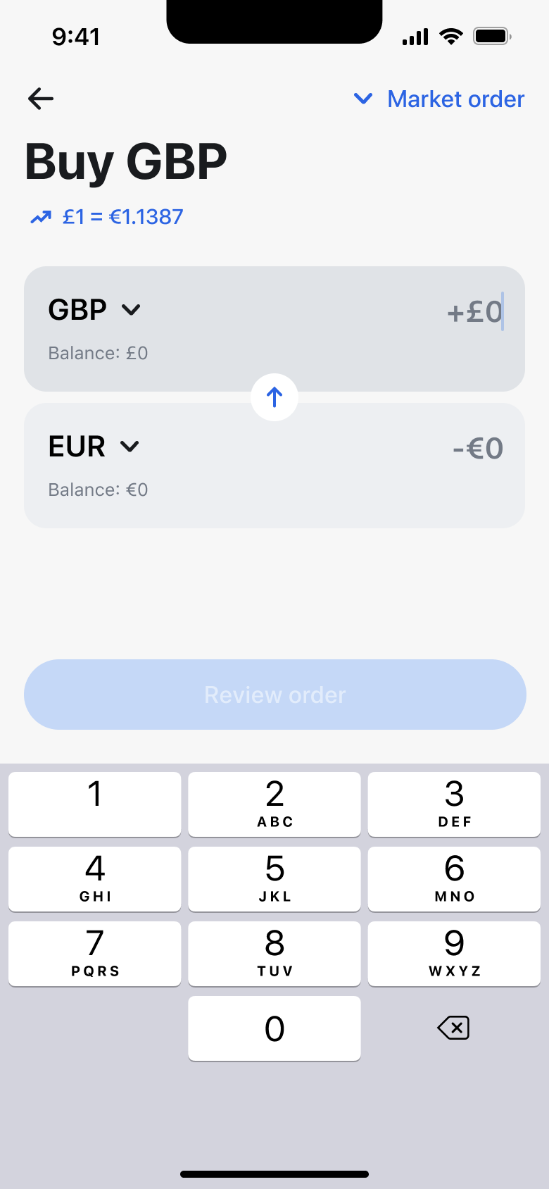 Revolut flow, step 1: add money 2