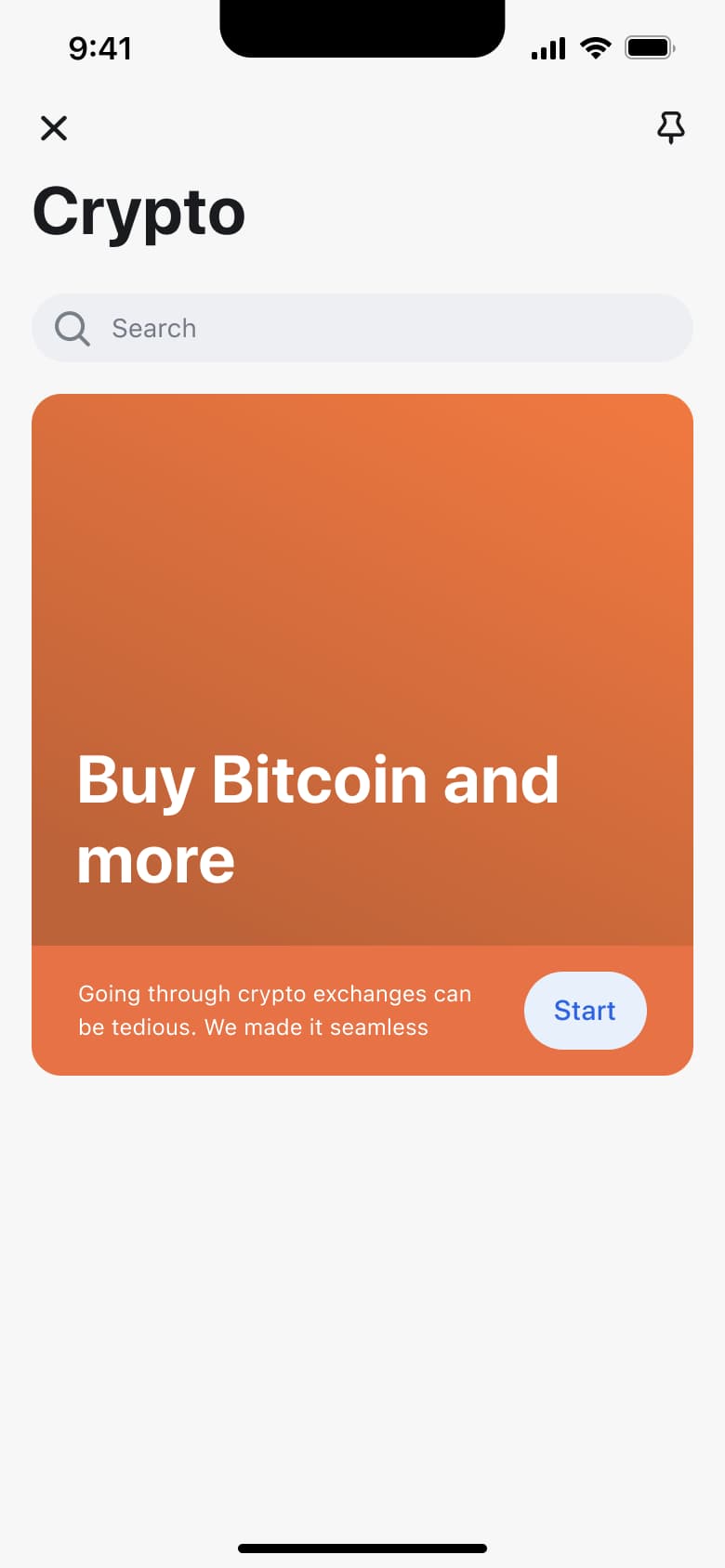 Revolut flow, step 1: crypto 1
