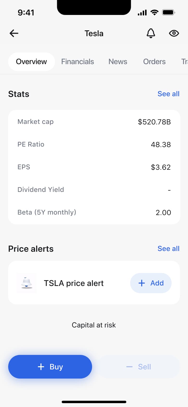Revolut flow, step 1: stocks 46