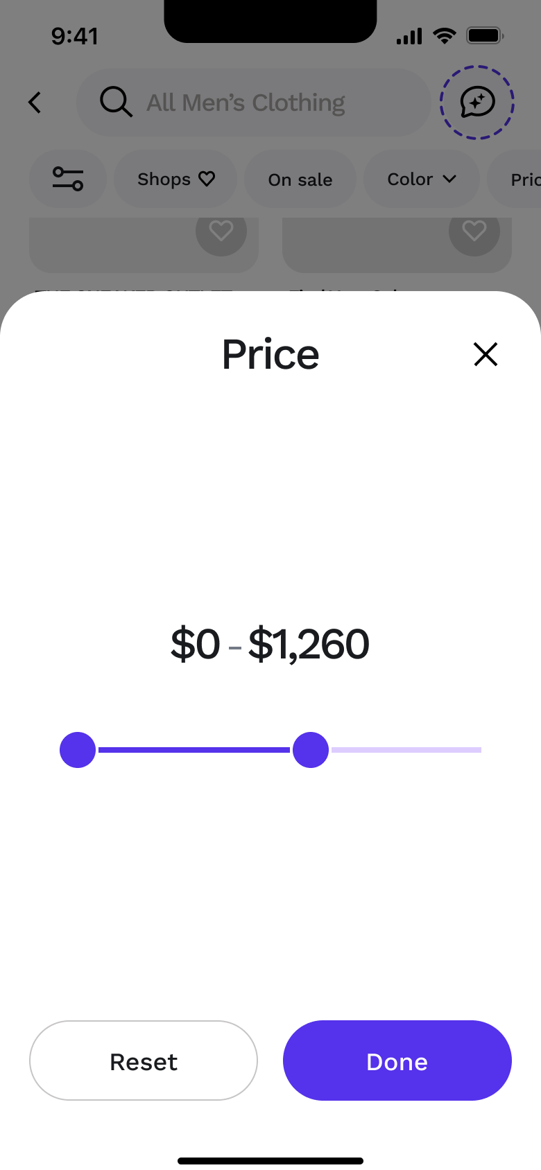 Price filter narrowed.