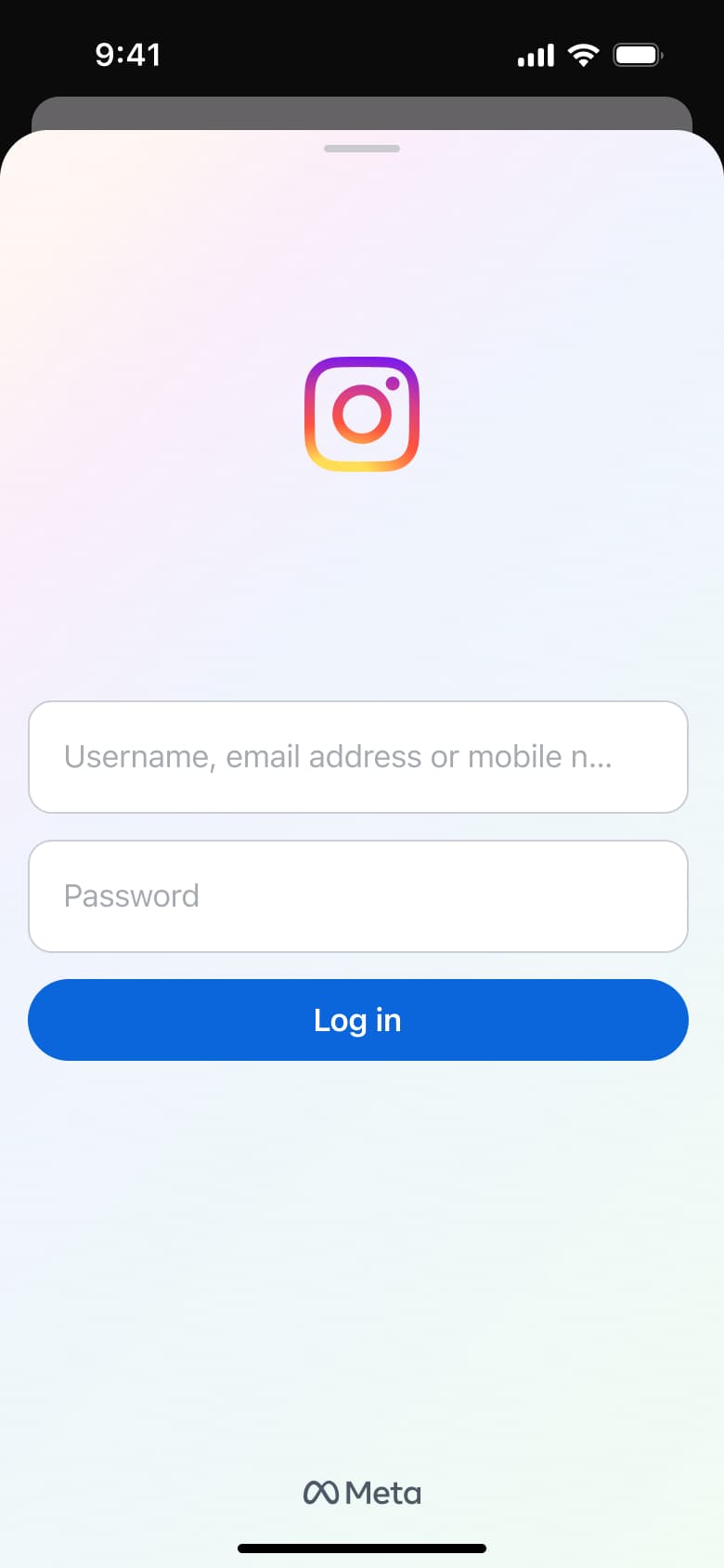 Log in with linked account: username and password.